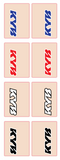 KYB Fork Tube Decals | Clear
